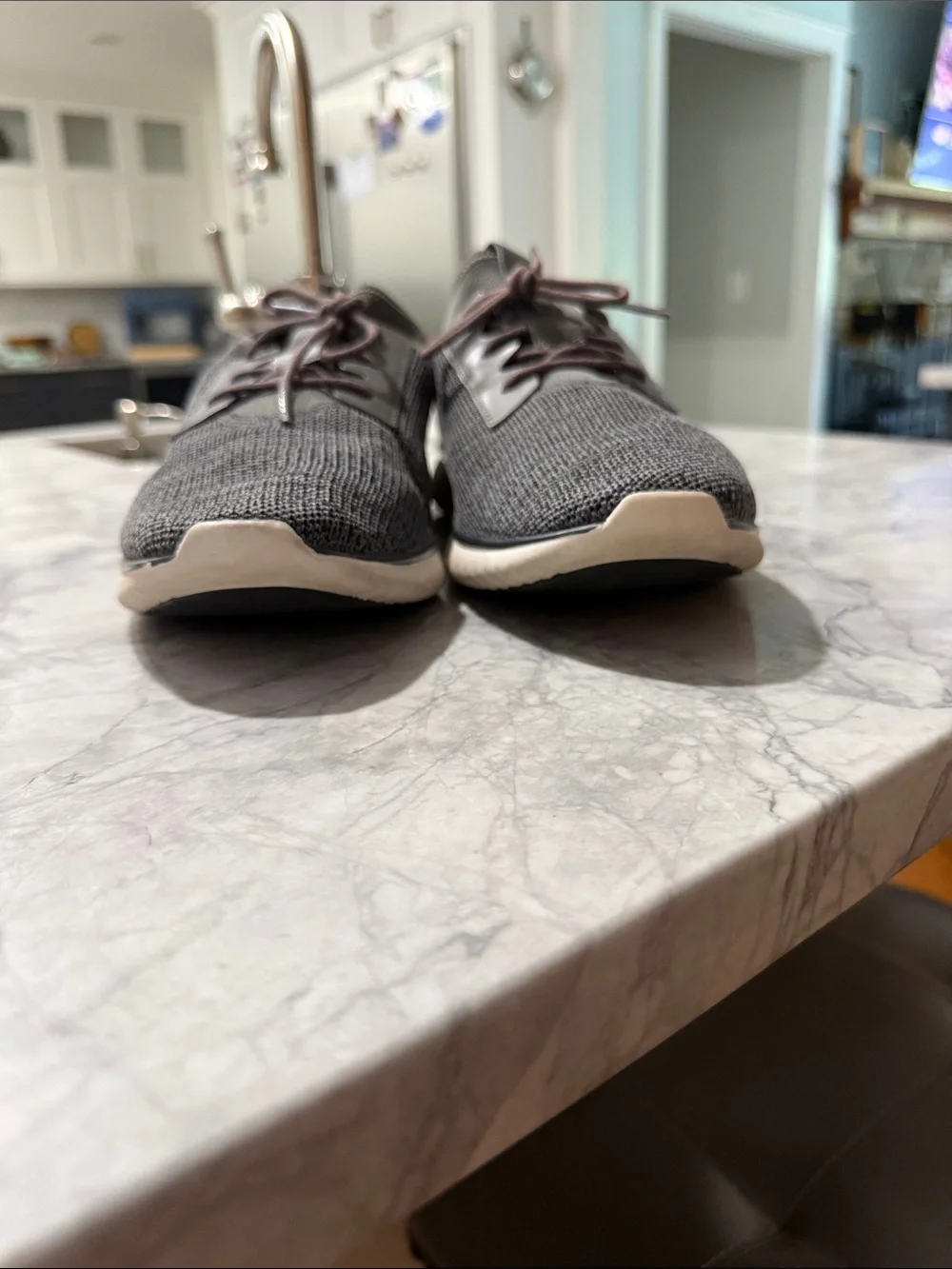 Cole Haan Men’s Gray Knit Lace-Up Sneakers